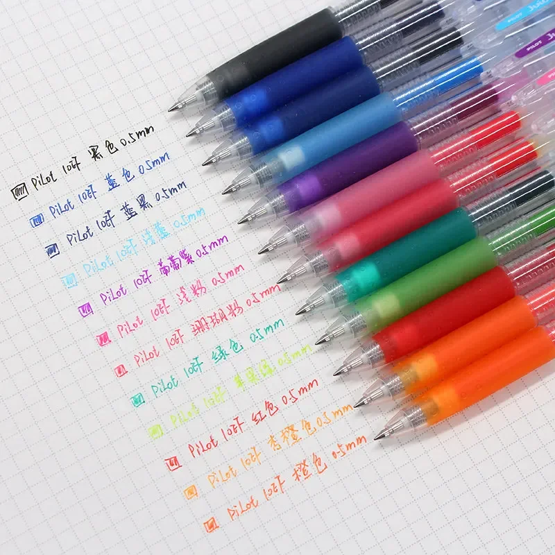 Pilot Baile Juice Pen Set Color Press Neutral Pen Student Notes Drawing Hand Account Speed Drying Water Pen 6 Piec/12 Piec0.5mm