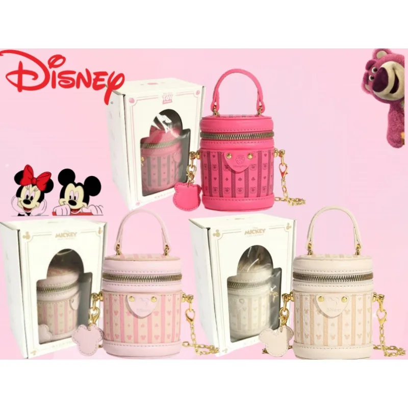 

Милая мультяшная сумка Disney с Лотсо, Микки и Минни, новая портативная сумка через плечо, маленькая сумка-ведро, праздничный подарок на день рождения для мальчиков и девочек
