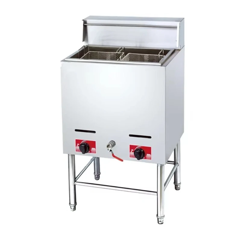 Restaurant Independent Vertical 1 Can 2 Baskets Chicken Food French Fries Fryer Gas Commercial Fryer