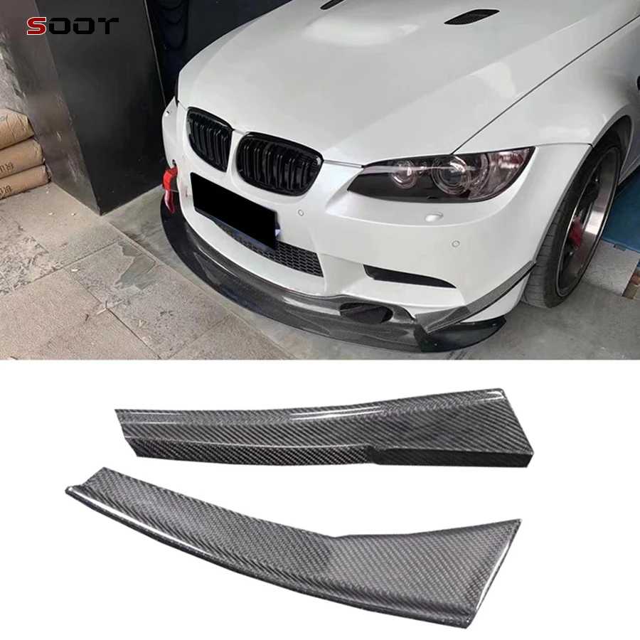 

For BMW 3 Series M3 E92 E93 carbon fiber Fog lamp frame under the front bumper vent Wind knife Car Accessories Body Kit
