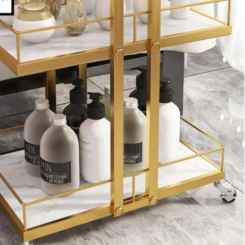 Professional Barber Salon Trolley table cart Luxury chariot Spa Equipment Organizers Tool Cart Mueble Con Ruedas Salon Furniture