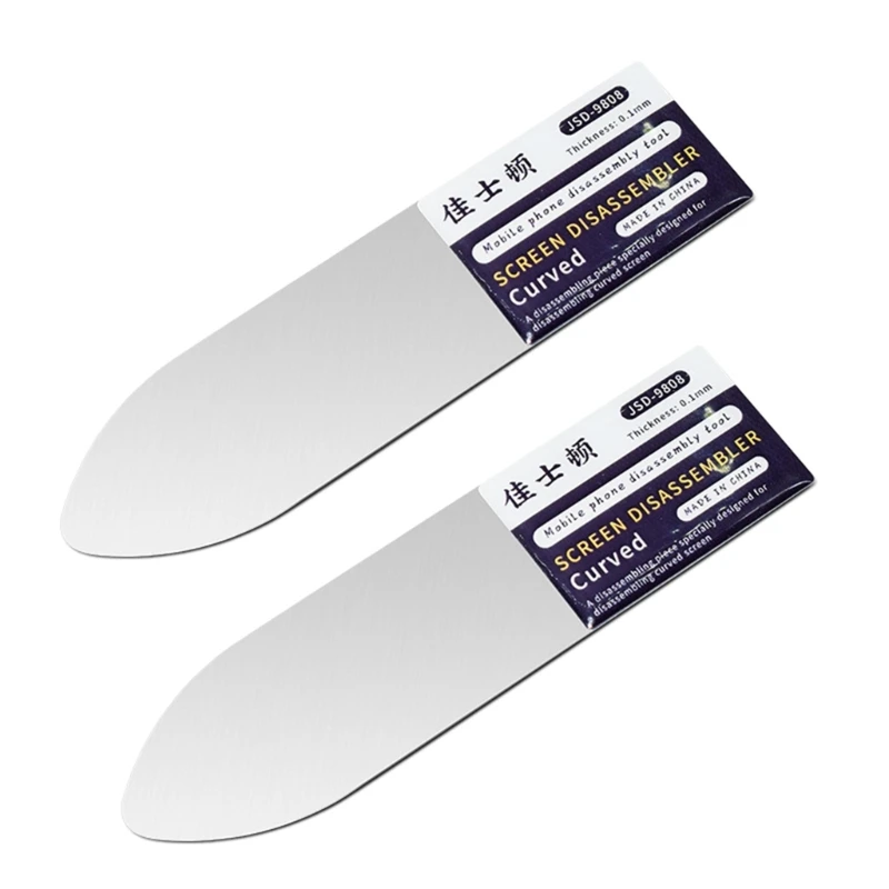 Stainless Steel Curved LCD Screen Spudger Opening Pry Card Tools Ultra-thin Flexible Phone Disassemble Tool
