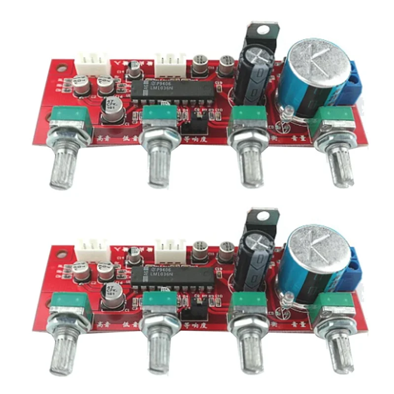 Placa de tom PHILE-2X LM1036 com placa de tom pré-amplificadora de ajuste de volume de graves agudos usando chip de tom LM1036 (tipo A)
