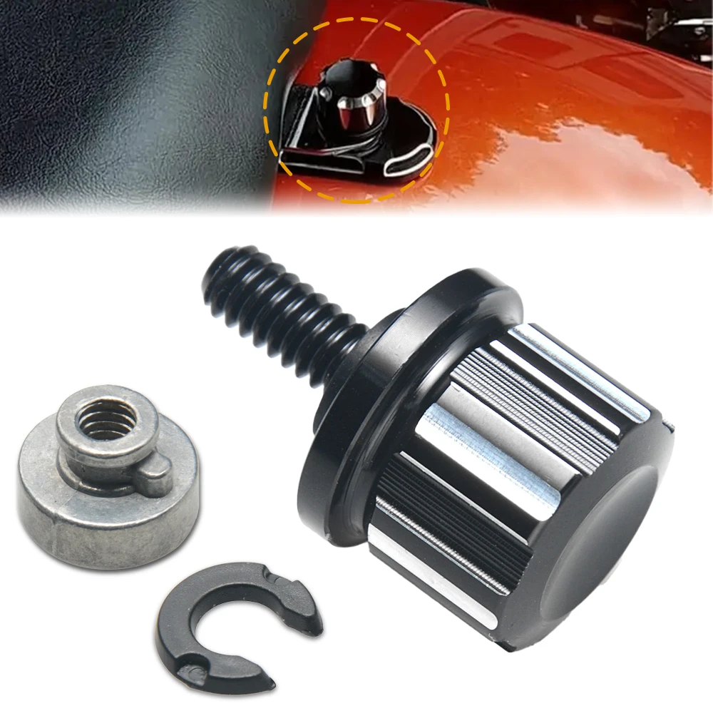 

Motorcycle Aluminum Seat Bolt Tab Screw Nut Cover For Harley Touring Street Glide Road Glide Dyna Sportster XL Softail 1996-2023