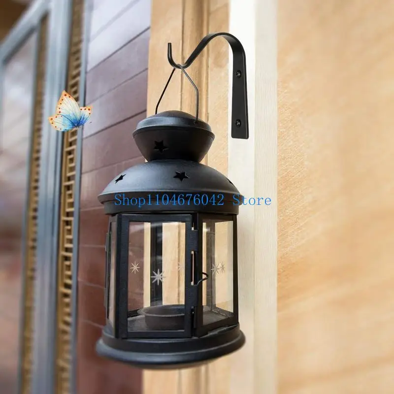 652F 6 Sets Multifunctional Plant Stands Outdoor Hanging Metal Plant Hook for Flower