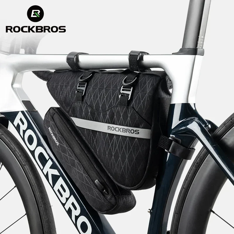 ROCKBROS Combination Bike Triangle  Front Tube Bag Large Capacity MTB Road Frame Bag Reflective Bicycle Accessories