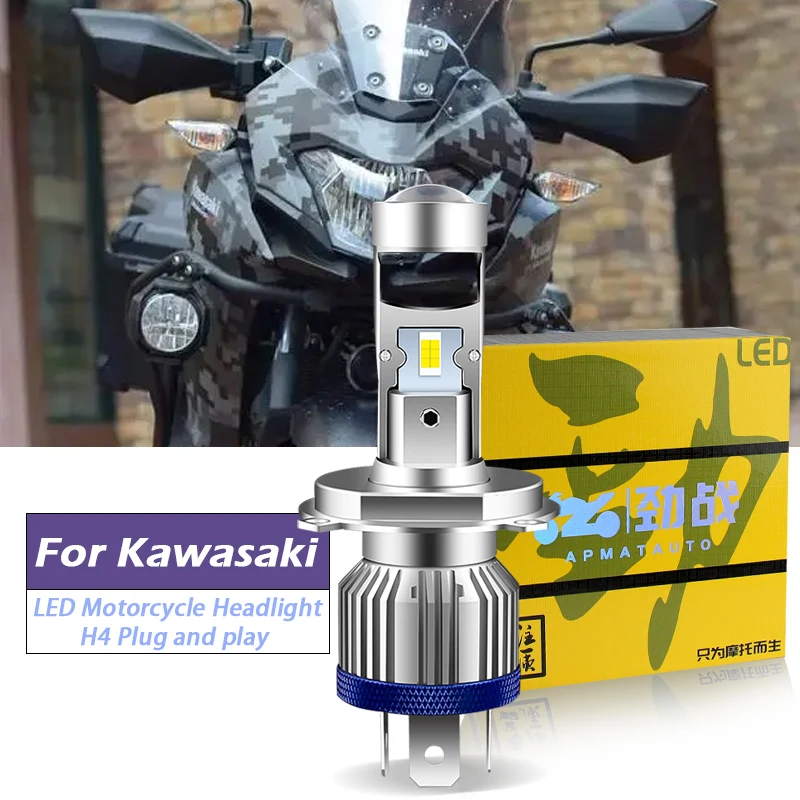 

1PCS CANbus For Kawasaki Versys-X 300 H4 HS1 9003 Motorcycle LED lens Headlight Hi/Lo Beam Bulb 6800LM White
