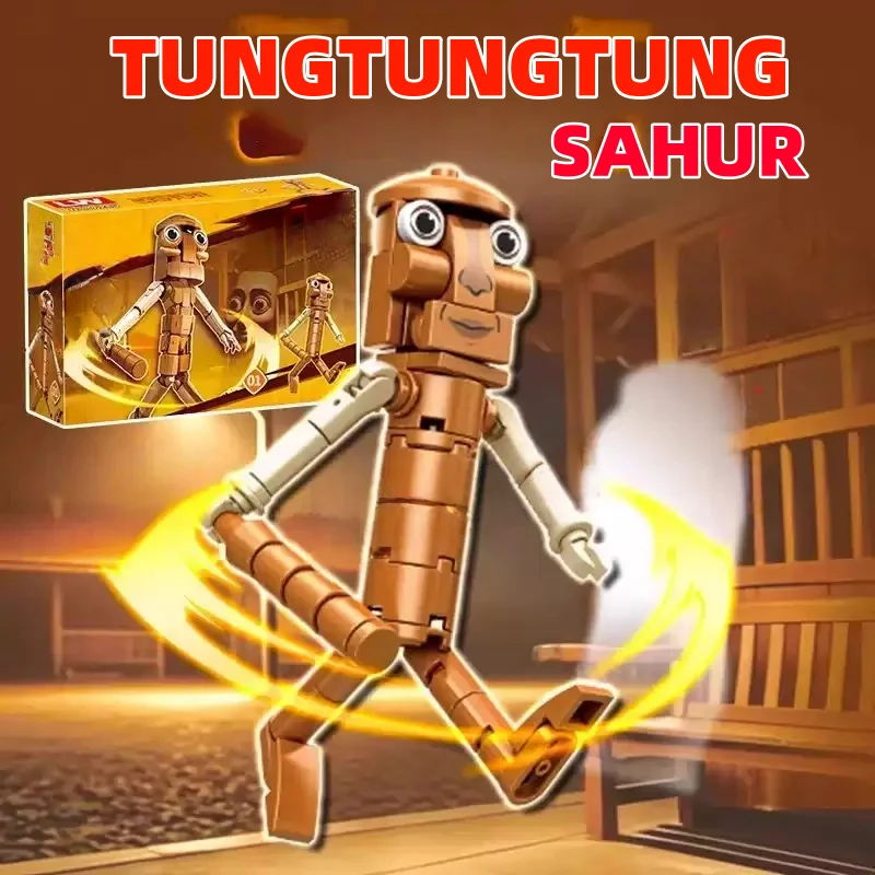 Tung Tung Sahur‌ Figure Block Toy Tralalero Tralala‌ LiriLi Larlla‌ Boneca Ambalam‌ Figure Toys Building Blocks Gift Blind Box