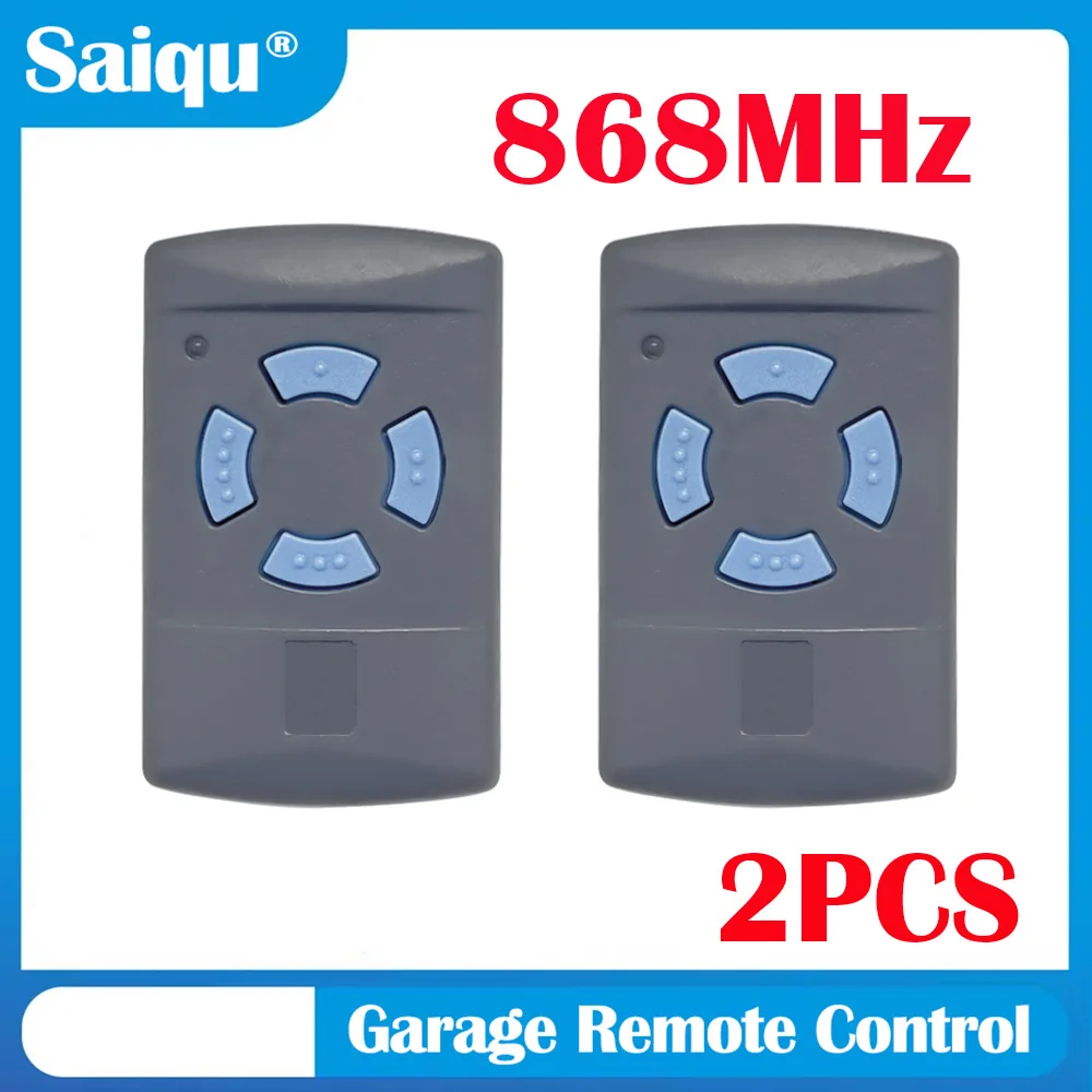 

2PCS Remote Control Transmitter 868.35mhz Fixed Code Replacement with Blue Button for Garage Gates