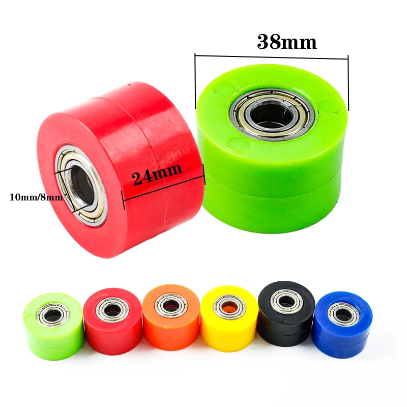 Motorcycle Motorbike 8mm or 10mm Chain Roller Tensioner Pulley wheel guide for XR CR CRF 125 250 450 Pit Pro Dirt Bike Motocross