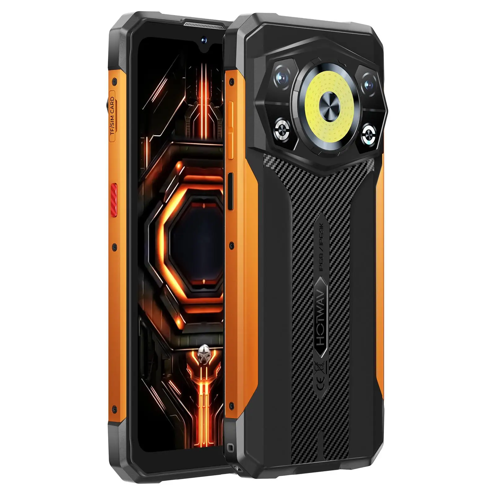 HOTWAV Cyber 17 Rugged Smartphone 6GB+128GB Android 16 6.75'' 120Hz RGB Dynamic Light Mobile Phone 350LM 6200mAh 20W Cellphone