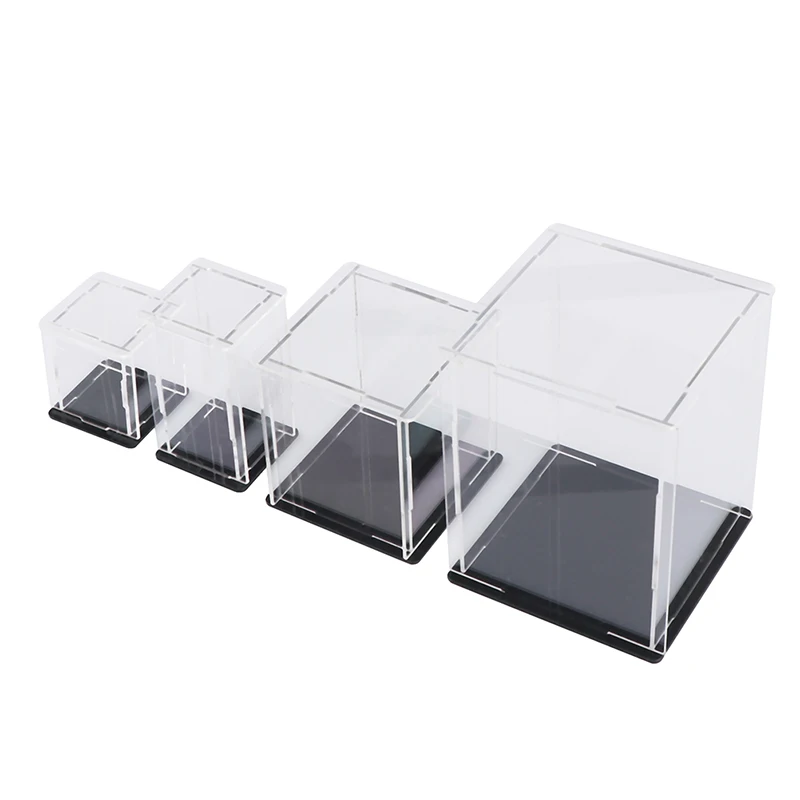 1Pc Acrylic Display Case Self-assembly Clear Cube Box UV Dustproof Toy Protection Not Including Other Items Grownups