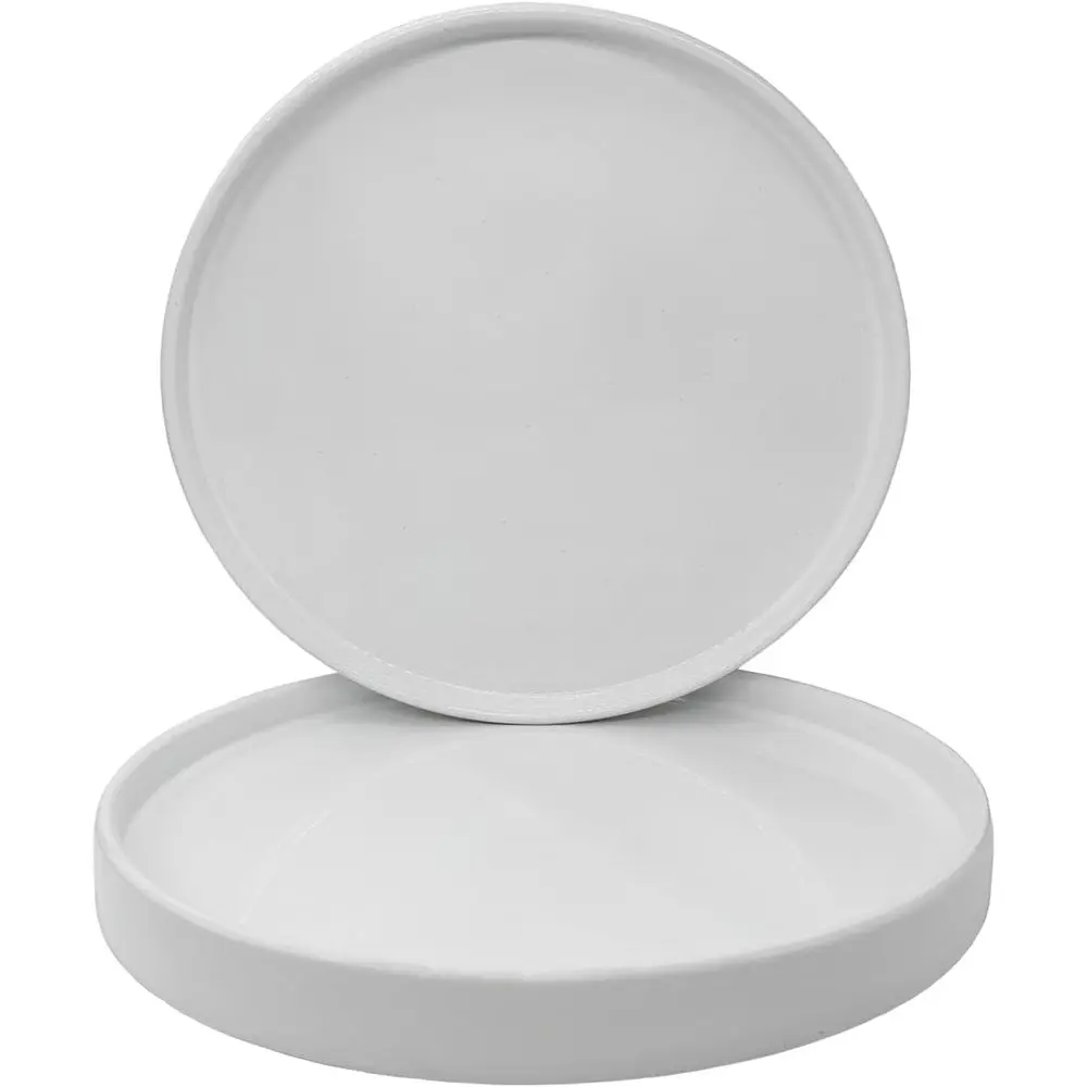 6.4 Inch White Plant Saucer Pot Tray with Drainage for Indoor/Outdoor Use