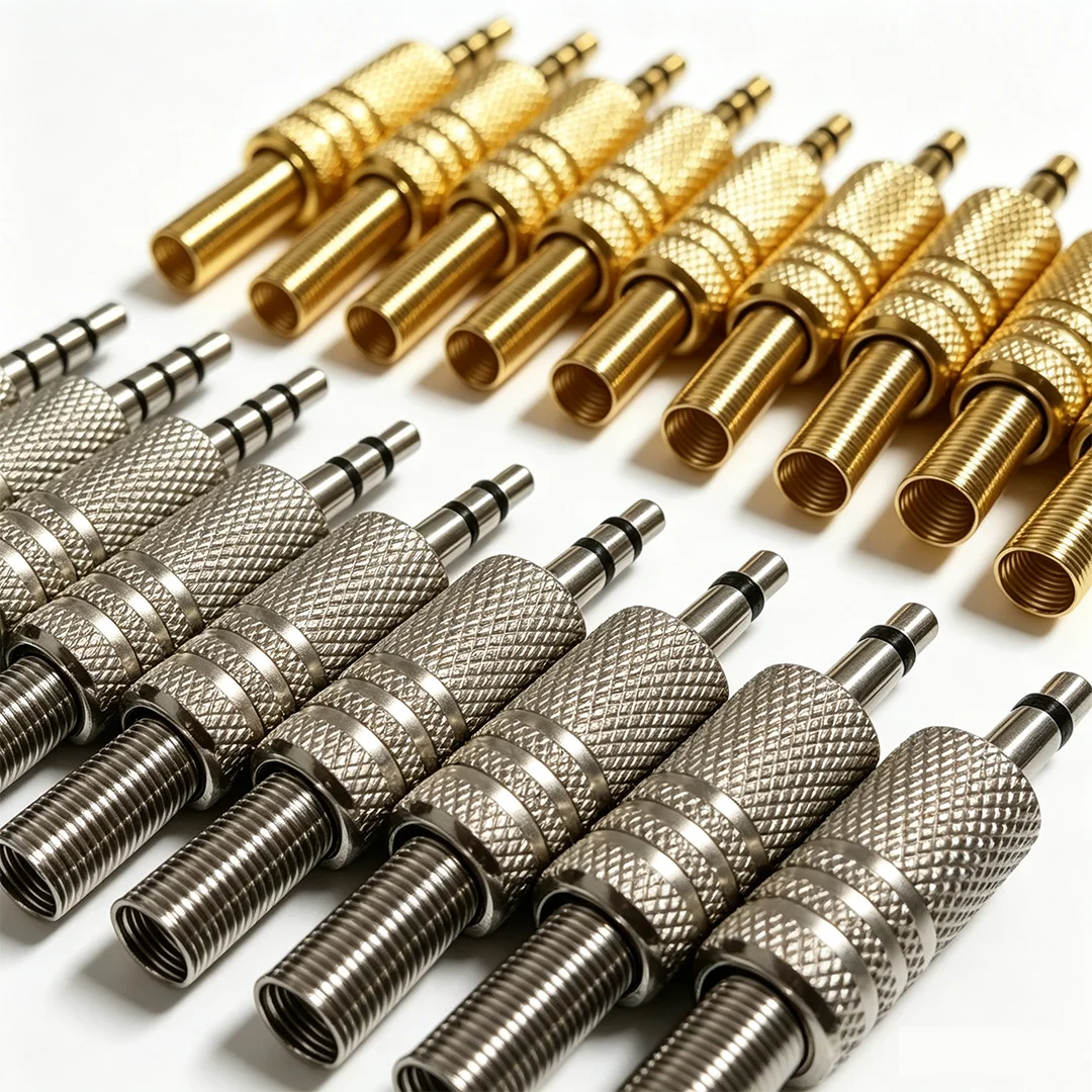 5/20PCS Silvery Gold 2Pole 3Pole 4Pole 3.5mm Headphones Male Mono Stereo Audio Plug Connector for Most Earphone Jack