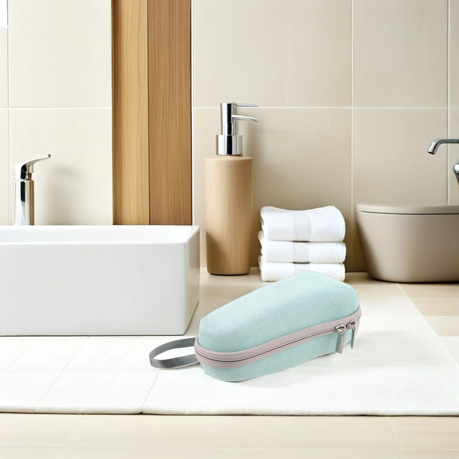 Портативная электробритва, жесткий футляр в ярко-зеленом цвете, органайзер для хранения бритвы против давления, ткань Оксфорд, дорожная бритва, защитная