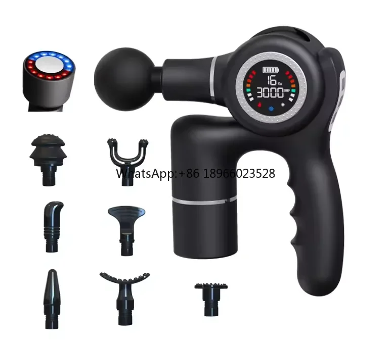 Custom Professional Body Hot & Cold Fascia Gun Deep Tissue Fascia Brushed Motor Rechargeable mini Massage Gun