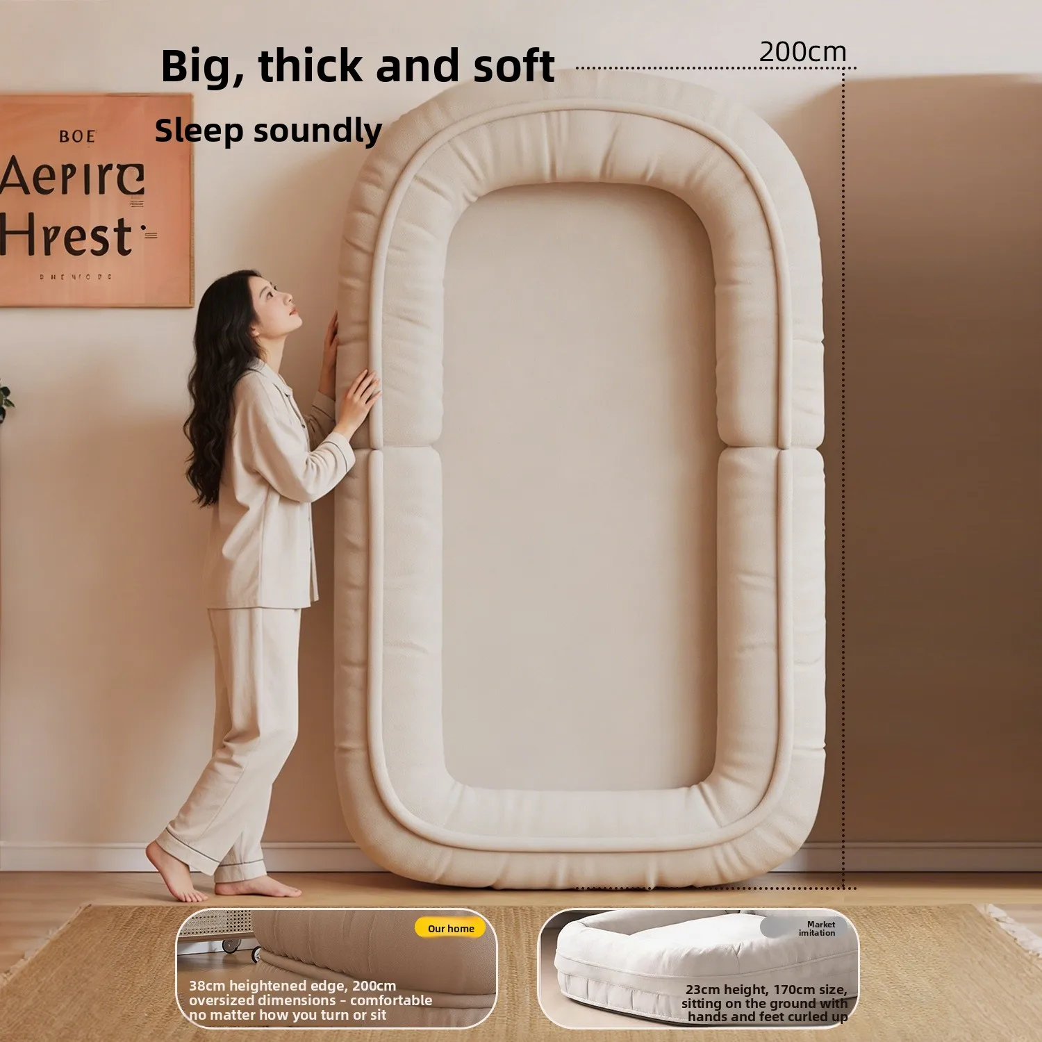 Human kennel recliner lazy sofa living room single sofa reclining sleepable bedroom tatami folding sofa bed