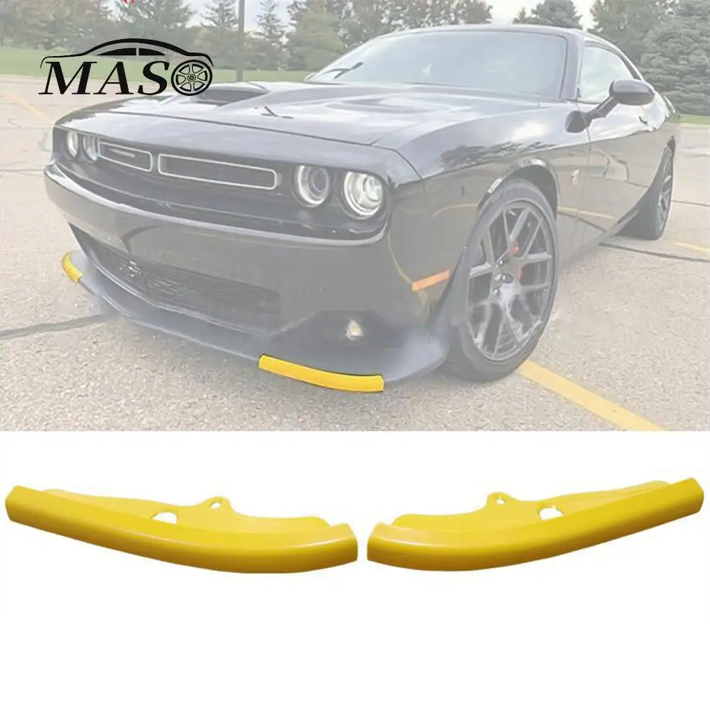 

2pcs Front Bumper Splitter Protector Lip Diffuser Spoiler Guard Cover for Dodge Challenger GT TA SRT R/T 392 HEMI Scat Pack