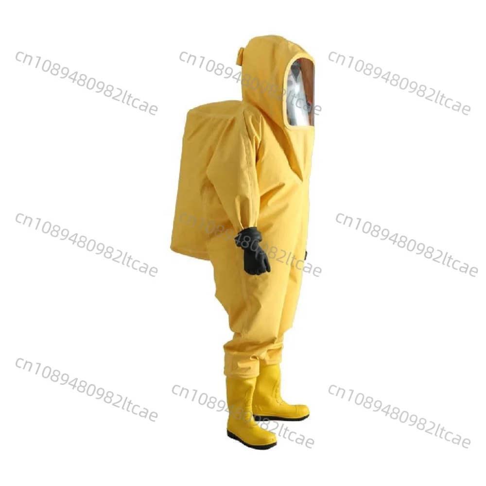 Yellow Color Hazmat Suit for Chemical Hazard