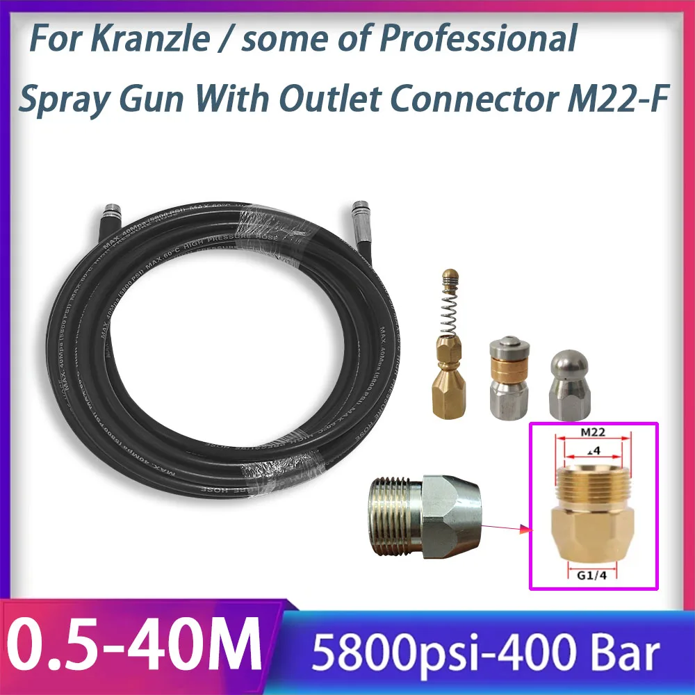 

High Pressure Cleaning Machine Hoses,suitable for Kranzle/some Professional Spray Device With Outlet Connectors M22-F