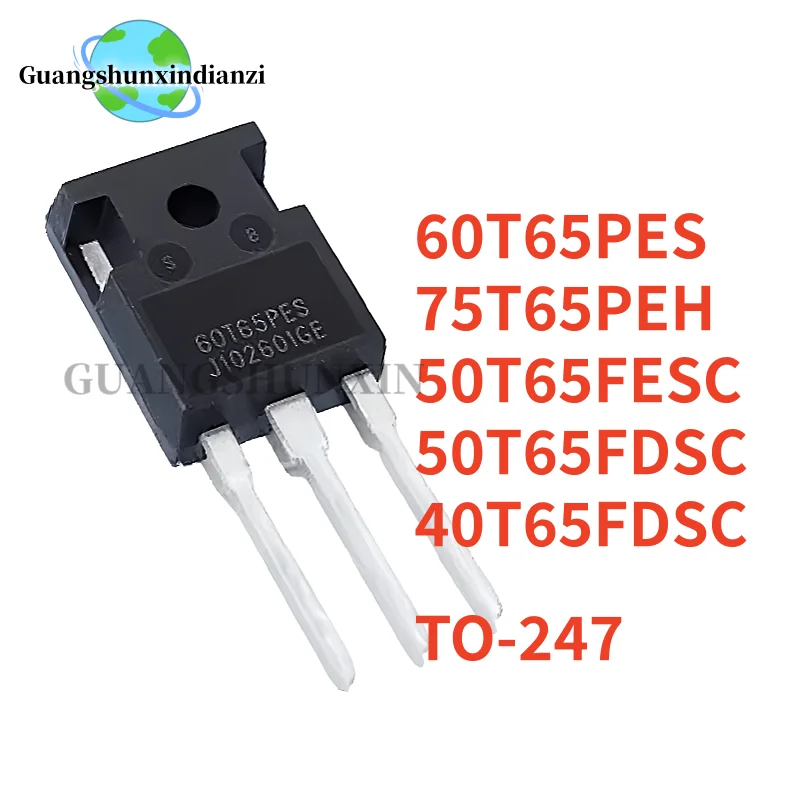 5 peças 100% novo 60t65pes 50t65fdsc 40t65fdsc 75t65ph 50t65fesc para-247 tubo igbt é comumente usado em máquina de solda