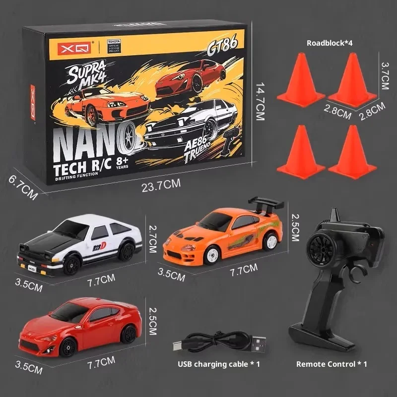 

1: 64 Mini Rc Remote Control Car Ae86 Desktop Rc Drift Car Boy Toy Desktop Case Ornament Trendy Toy Birthday Gift Christmas Gift
