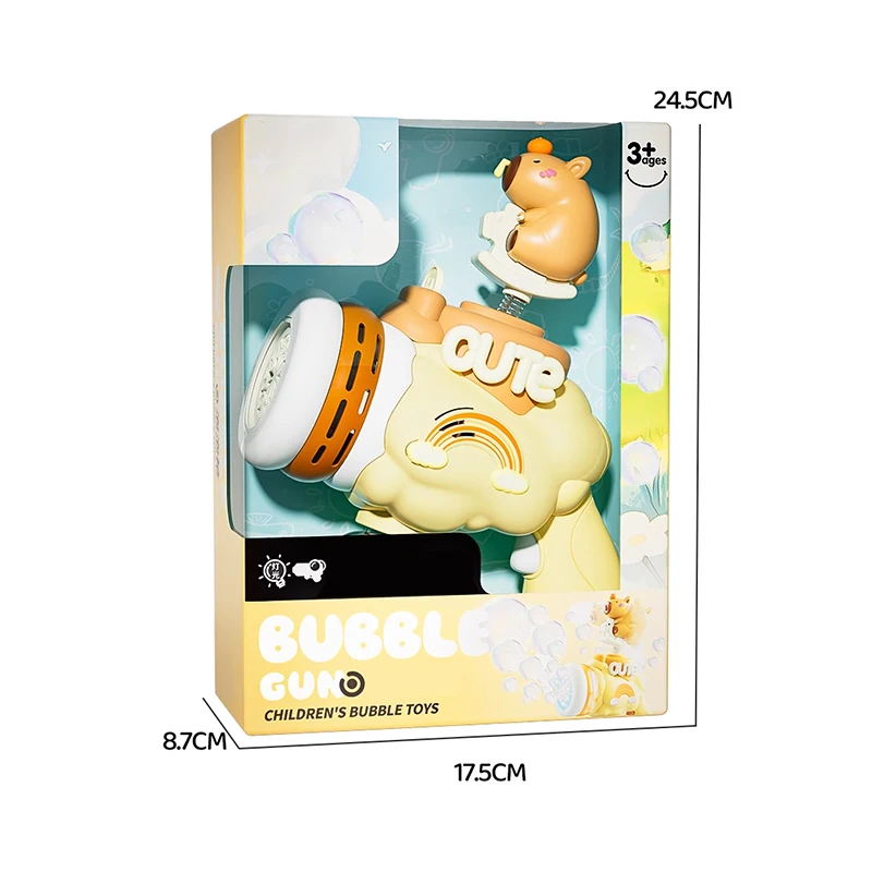 ไฟฟ้าBubble Gunเด็กNon-Dropสบู่ 65 MLเครื่องอัตโนมัติแสงปาร์ตี้กลางแจ้งเกมของเล่นสําหรับ 3 ปีเด็กของขวัญ