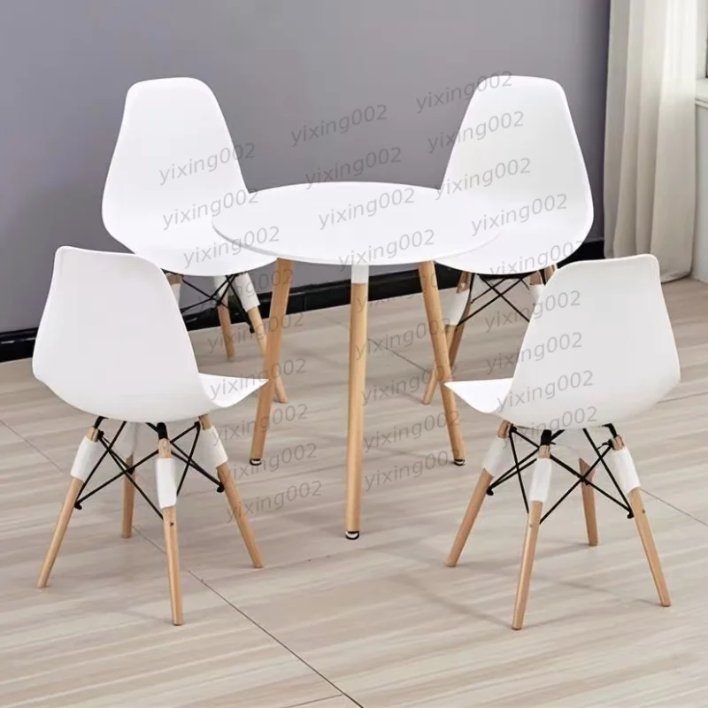 Beech Round Table Small Dining Desk Household Commercial Reception Negotiation Table for Home Office Cafe