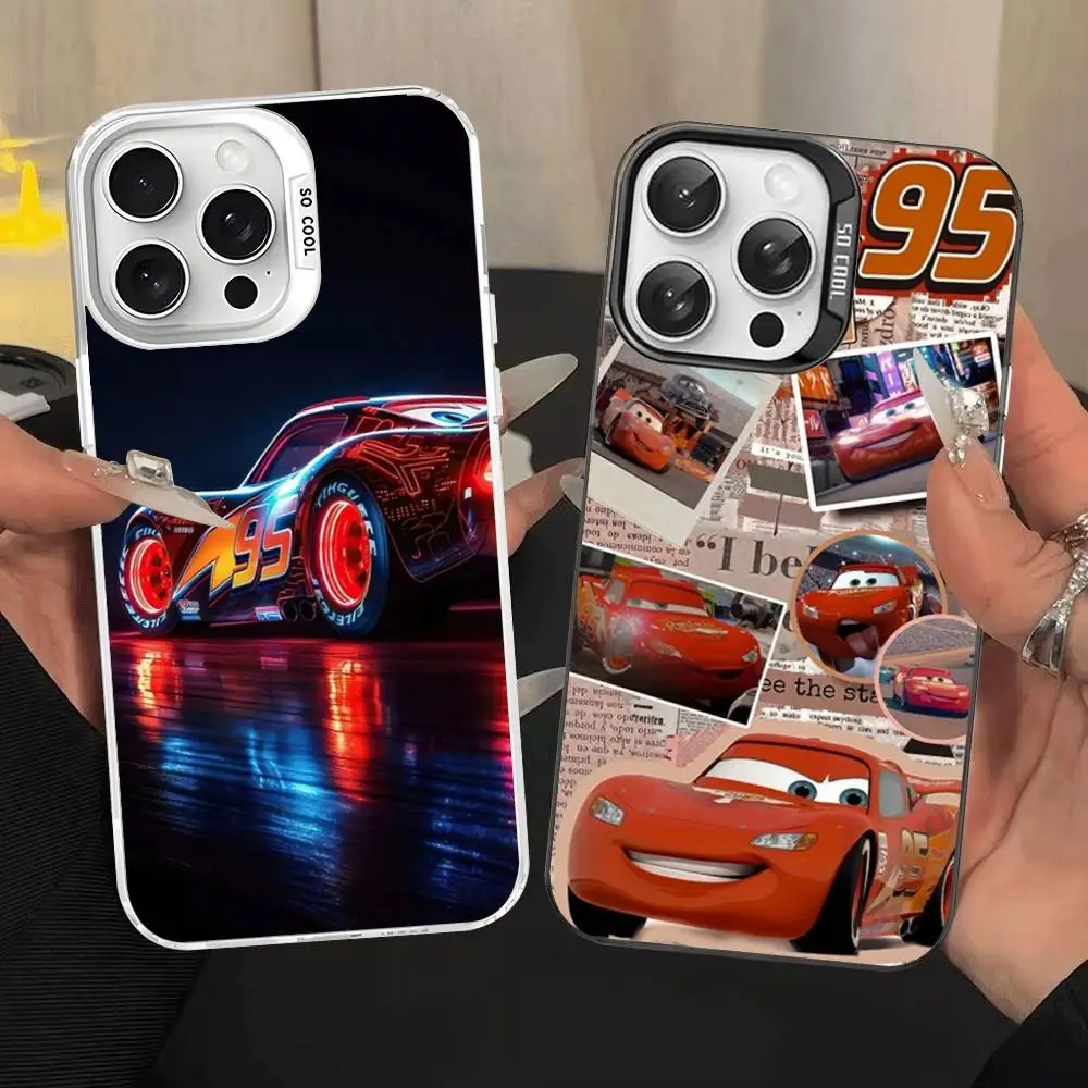 

Popular Cartoon L-lightningS M-mcQueen Phone Case For IPhone 17 16 15 14 13 12 11 Pro MAX Matte Shockproof Back Anti Fall