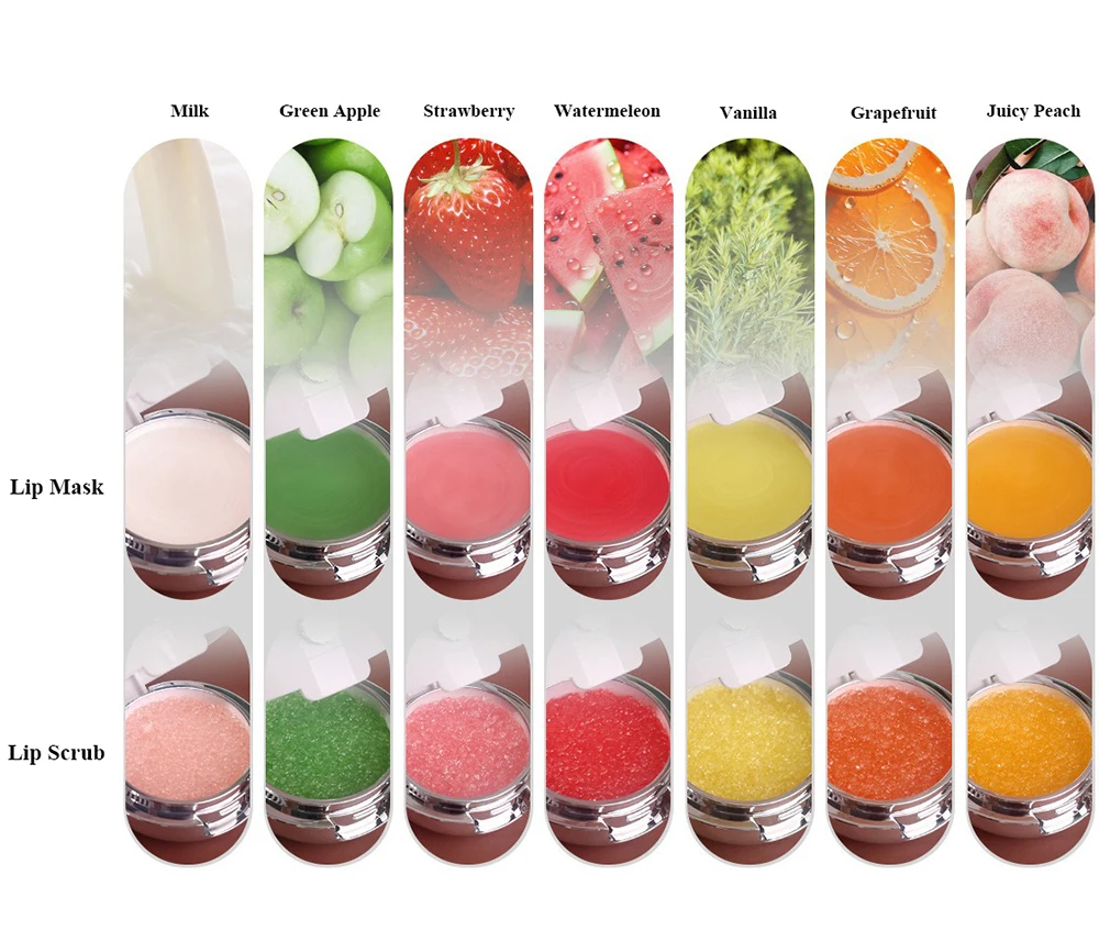 Ptivate تسمية قناع الشفاه مخصص السائبة النوم وسادة هوائية كريم الفاكهة تفتيح خطوط الشفاه الشفاه بلسم مرطب متعدد الألوان لطيف ماكياج