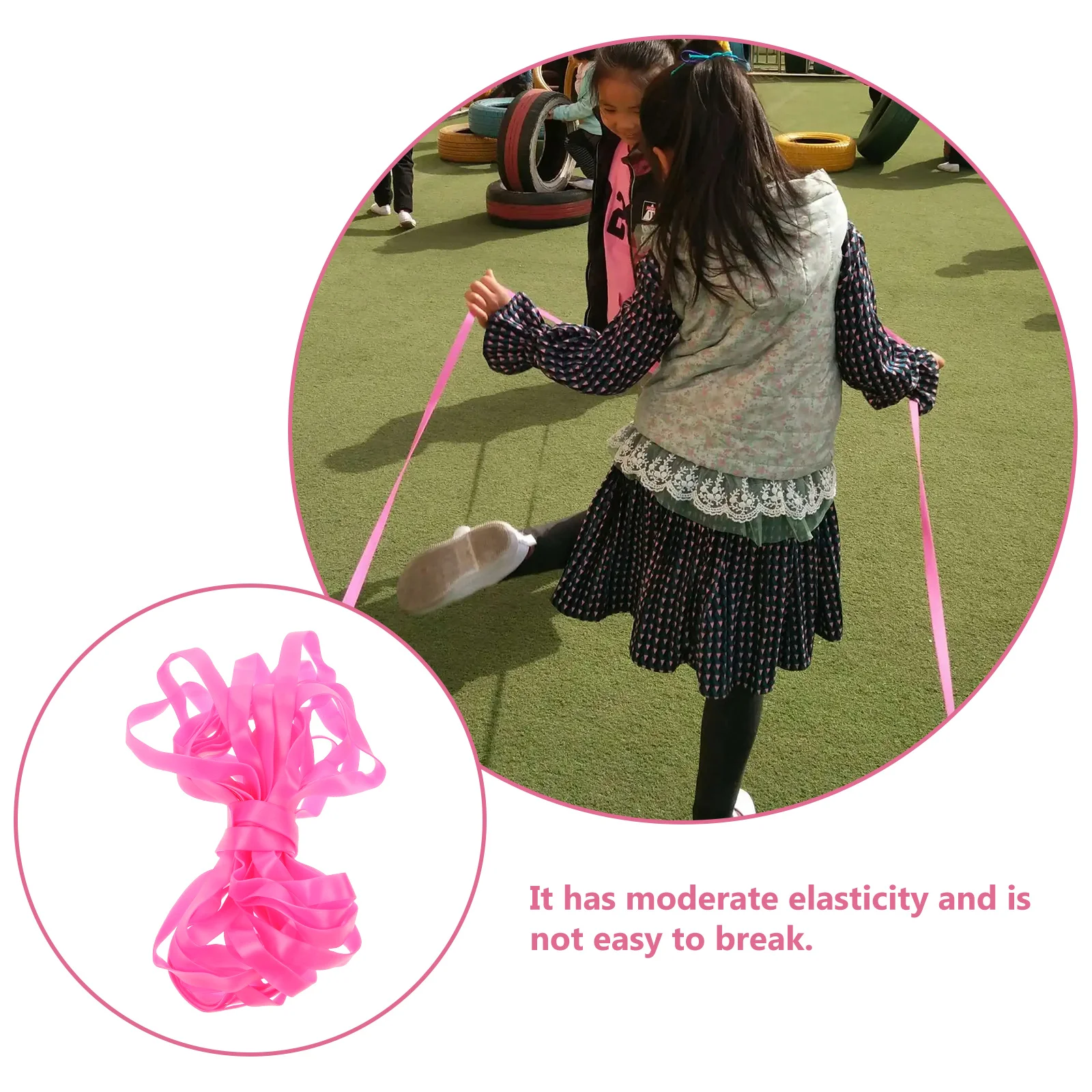 

Rubber Skipping Rope Fitness Exercise Outdoor Indoor Training Children Boys Girls Student Jumping Rope