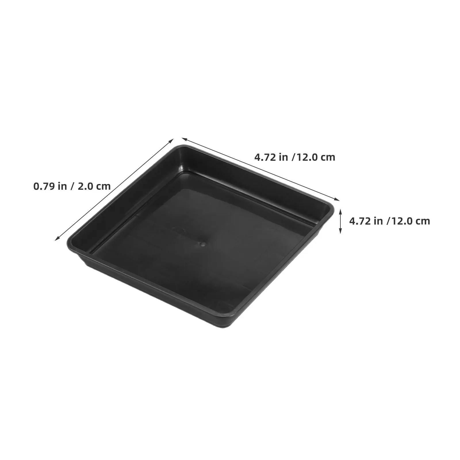 20Pcs Square Plant Saucer Plastic Planter Tray for Indoor Outdoor Drainage Protection Heavy Duty Flowerpot Base Drip Catcher