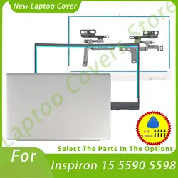 Nuevas cubiertas para Inspiron 15 5590 5598 LCD contraportada 039T35 bisel 0WWD75/0H8G80 bisagras reemplazo de tapa superior 15,6 pulgadas