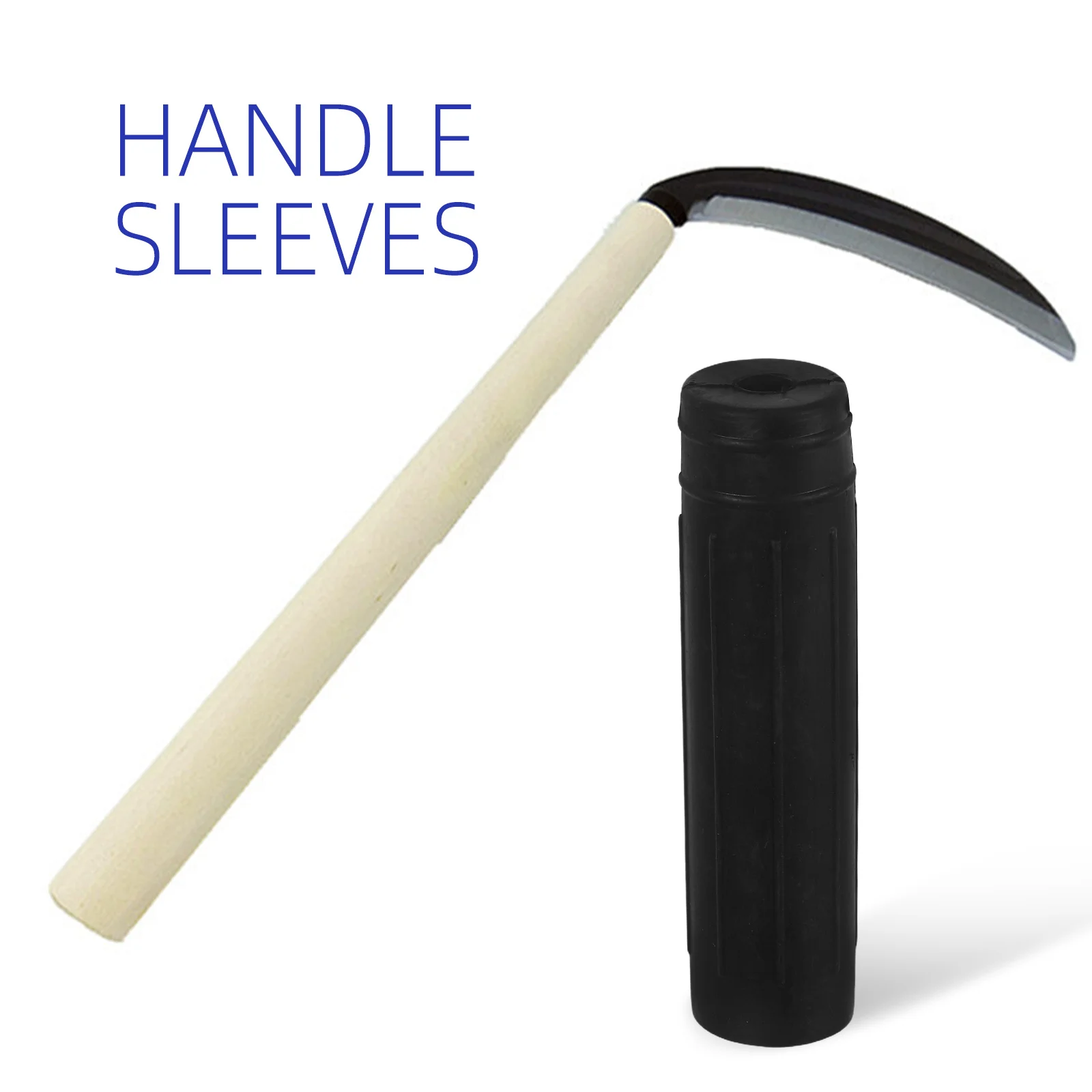 10pcs Rubber Tool Handle Covers For Garden Hoe Cultivator Non-Slip Protective Sleeves Durable Replacement For Iron Wood Tools