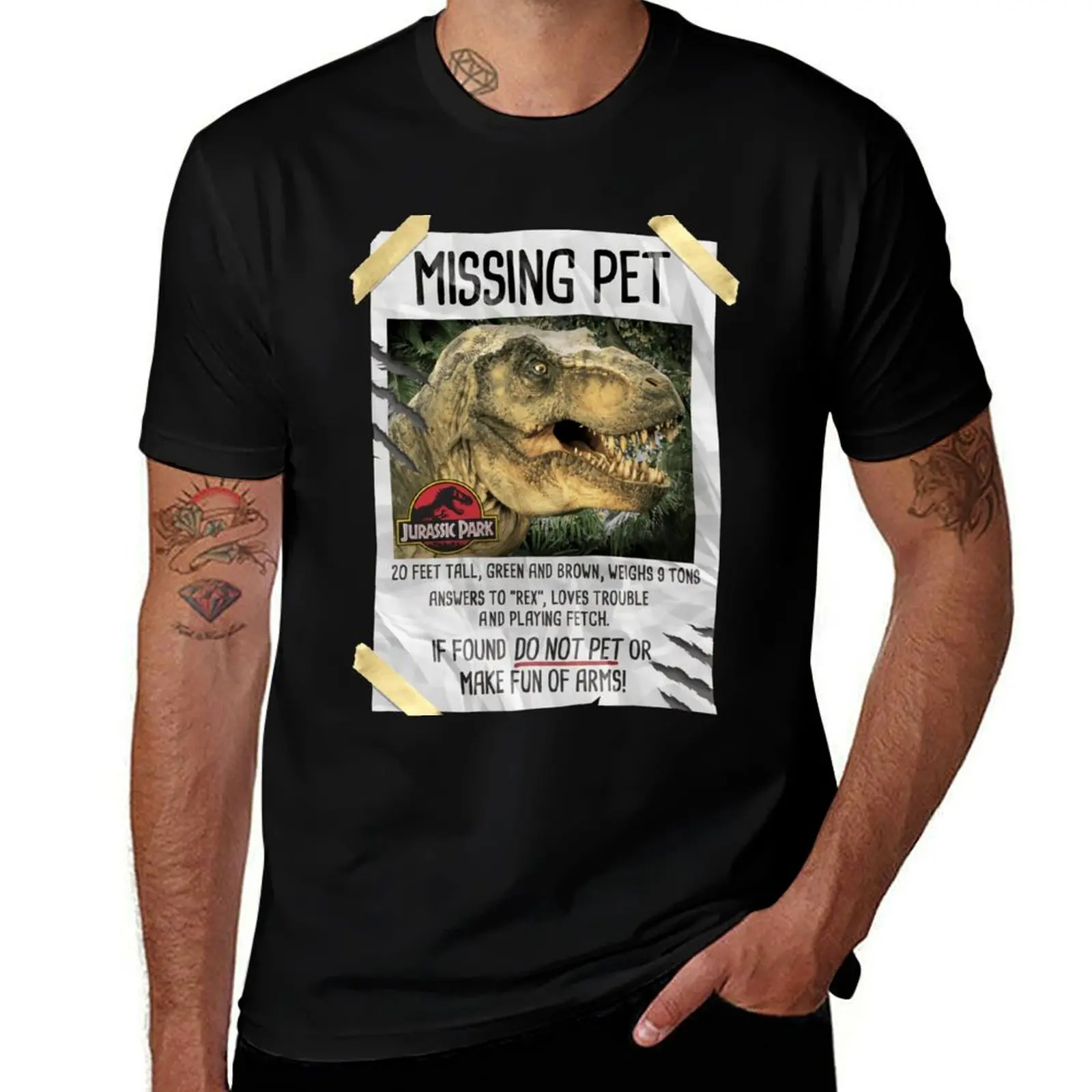 

man t Missing_Pet shirts shirts for t T-Shirt man Park funny cotton funny Jurrassix