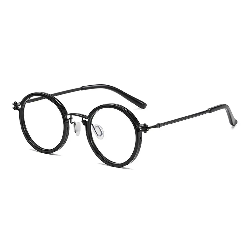 

Fashion Durable Office Eye Protection Round Eyeglasses Metal Frame Computer Goggles Anti-Blue Light Glasses