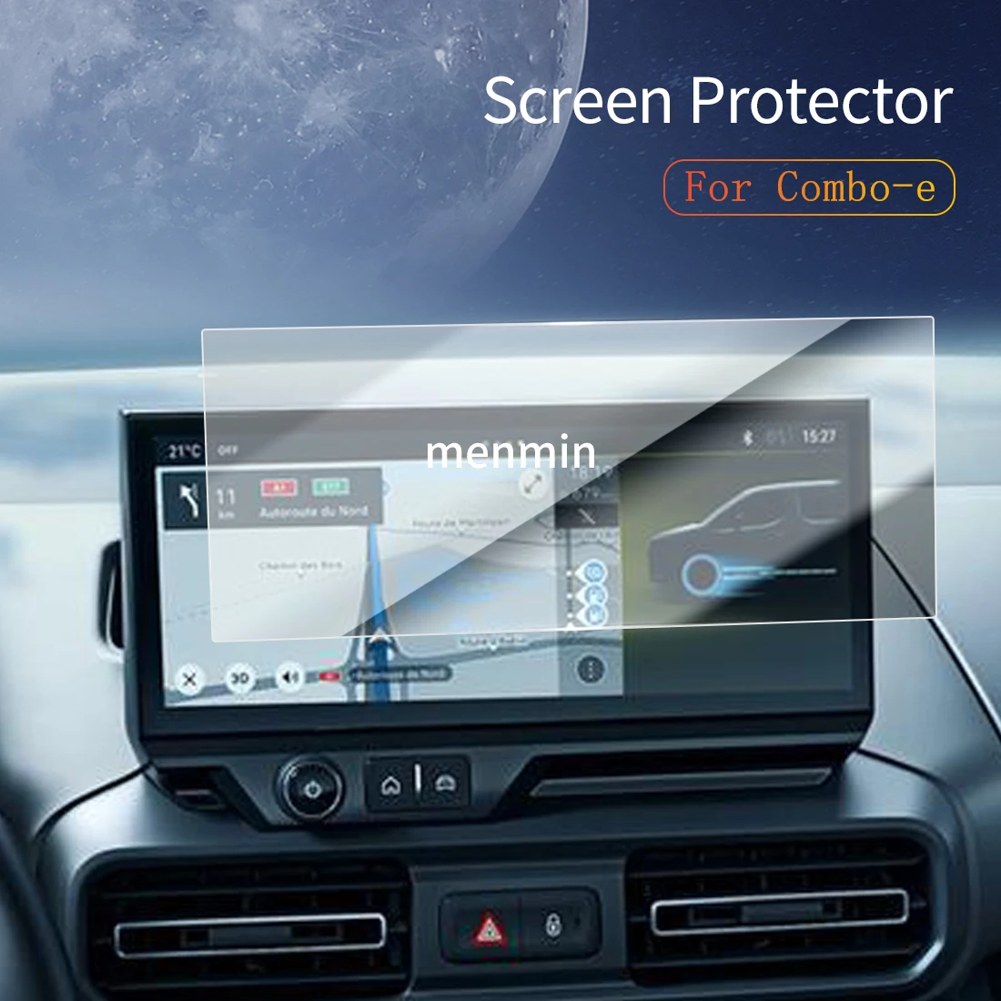 

Автомобильные наклейки Dash Carplay, зеркало, защитная пленка для экрана, дисплей, закаленное стекло, защитная пленка для автомобиля 22 Opel Combo-e