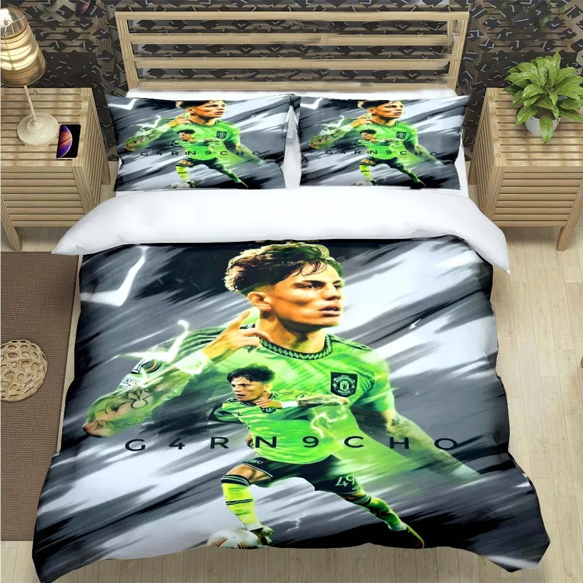 

Spain Football Cenozoic Star A-Alejandro G-Garnacho Bedding Sets Bed Supplies Set Duvet Cover Bed Comforter Set Bedding Set Gift