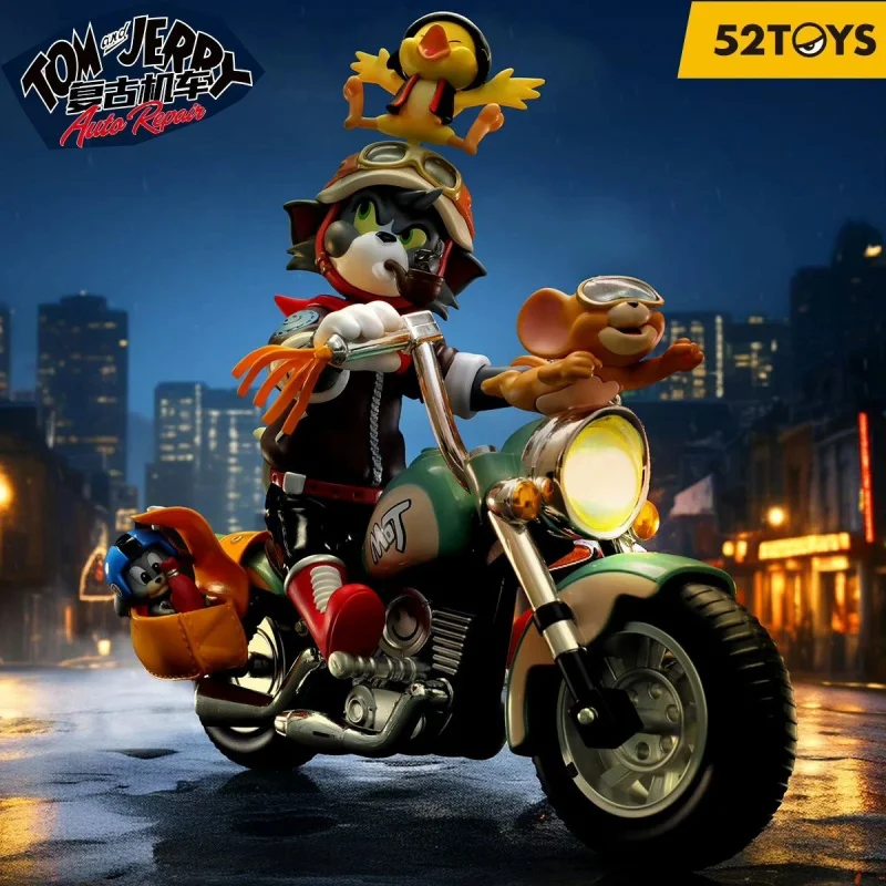 

52TOYS Лидер продаж кошка и мышь ручной работы ретро мотоцикл Tom Cat подарок на день рождения ко Дню святого Валентина для мальчиков украшение для рабочего стола
