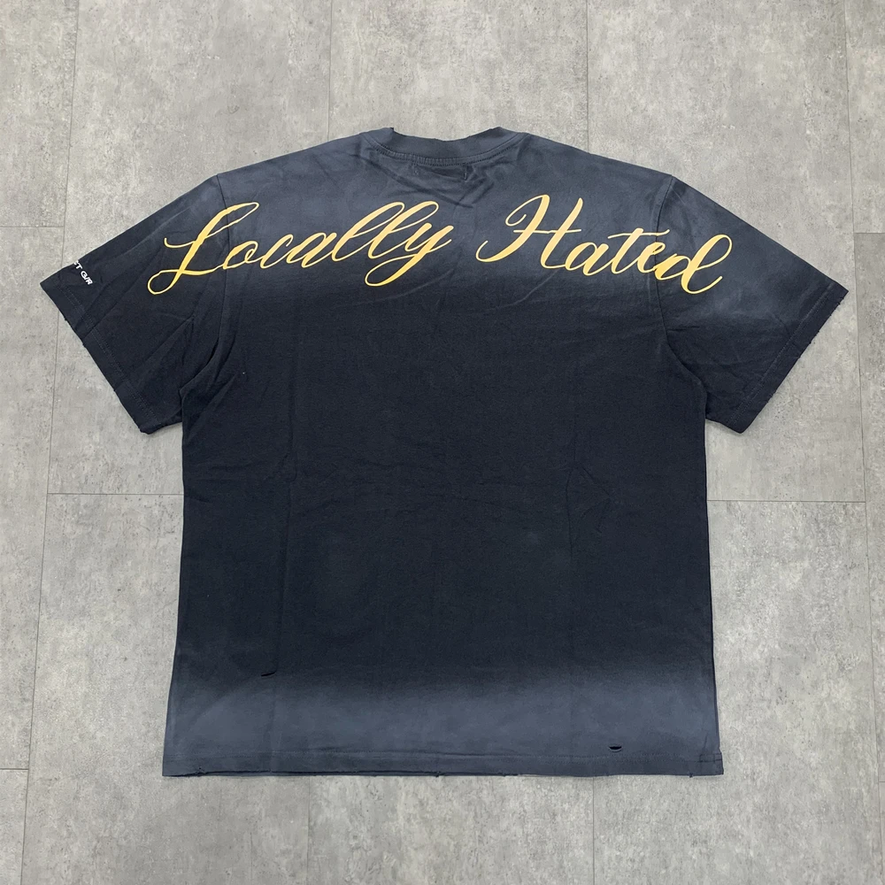 Yao Fashion Luxury Brand Tee Tops Vintage Retro Loose Men Clothing Grophics Wased Old Y2k T Shirt
