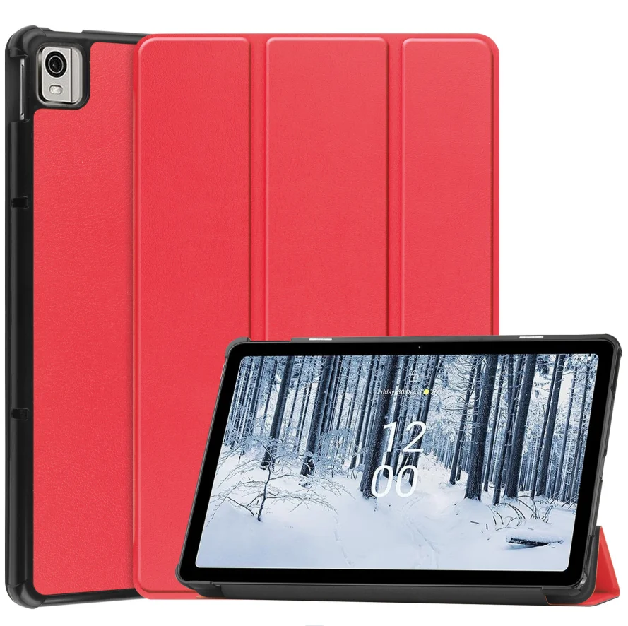 Shockproof For Nokia T21 T 20 2022 case PU Leather Tri-Folding Stand Magnetic Flip Cover for Funda Nokia T10 Tablet Kids