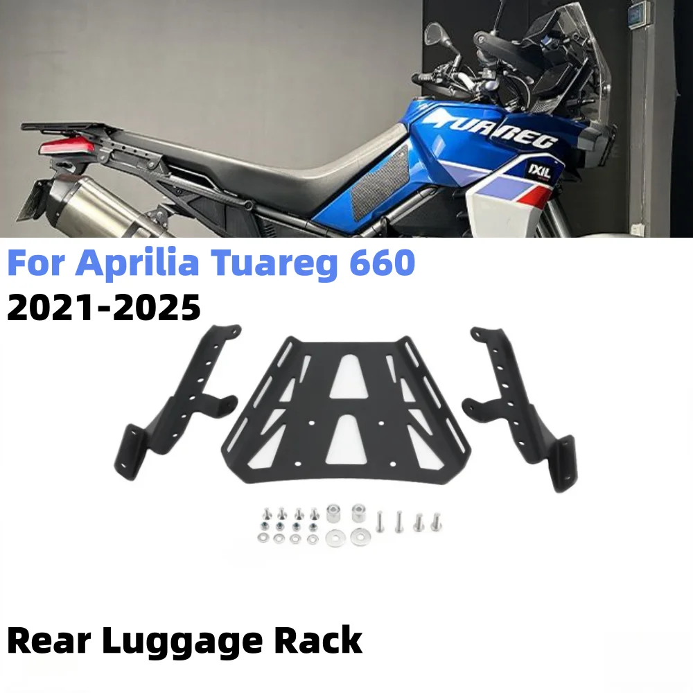 For Aprilia Tuareg 660 Tuareg660 2021-2025 Motorcycle Accessories Rear Luggage Carrier Rack Storage Box Support Tail Cargo Shelf