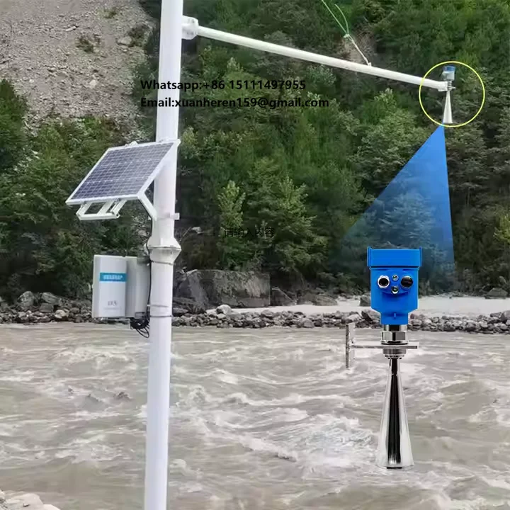 High Accuracy Water Level Meter Sensor Non-Contacting Open Channel River Bell Mouth radar Level Transmitter Sensor