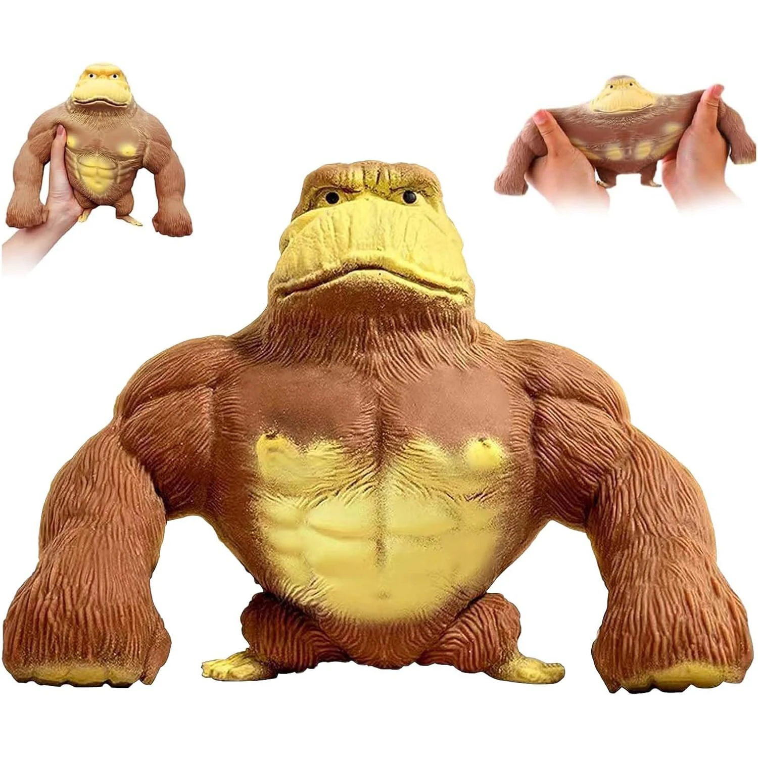 Stressverlichtend gorillaspeeltje, stressverlichtend knijp. Grappig ontluchtingsgereedschap, langzaam rebound creatief speelgoed voor stressverlichting