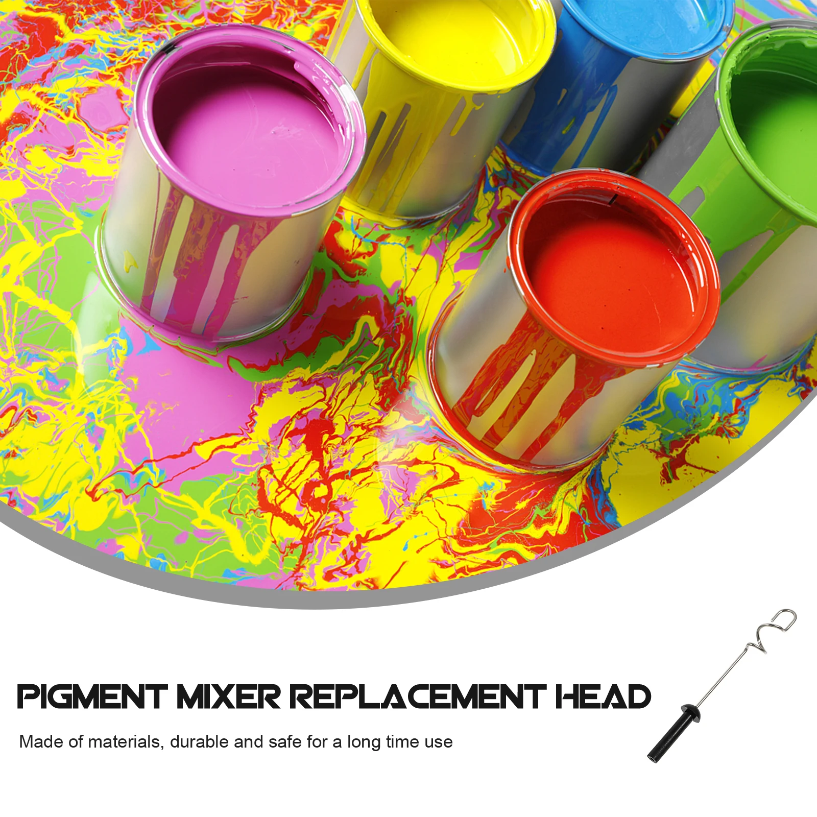 

20 pcs Blender Head for Pigment Mixer Electric Gouache Artist Paints Color Tool Drill Accessories R om Color Easy Cleaning