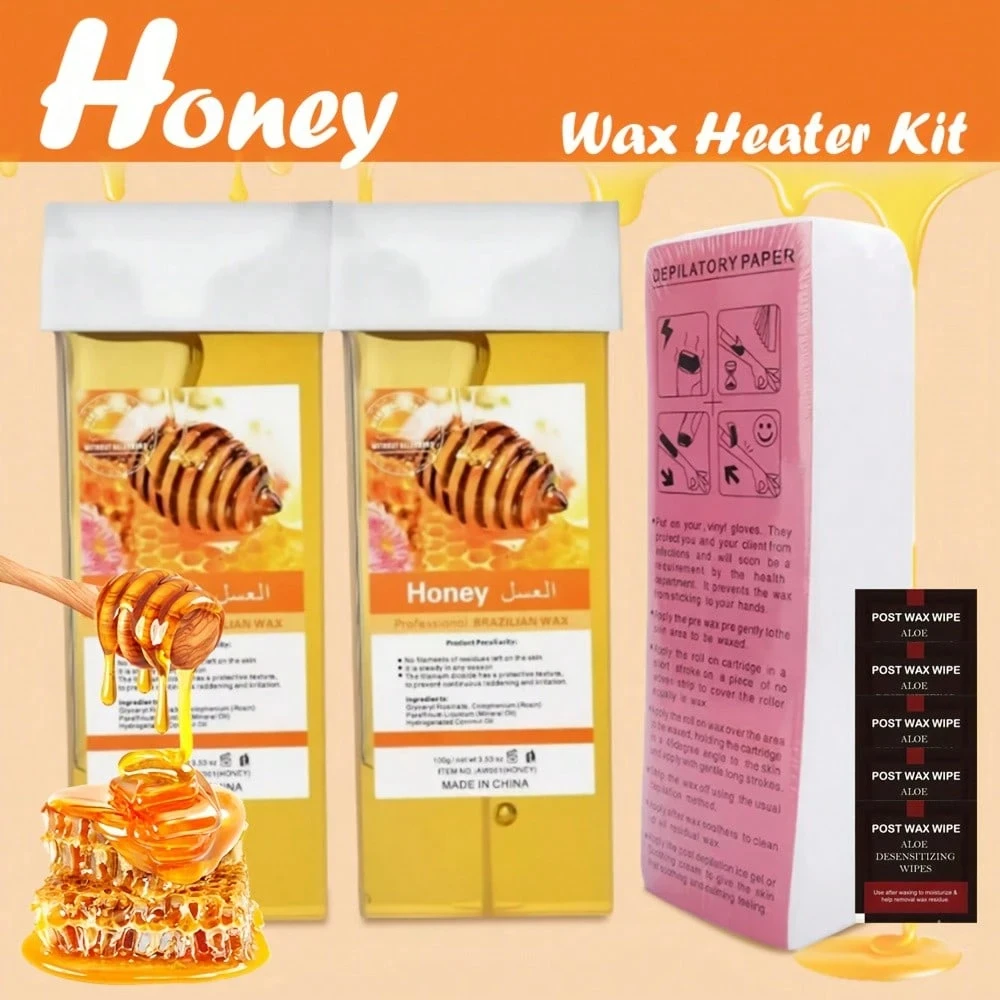 

Hair Removal Wax Wax Refill Soft Wax Roller Cartridge For Roll on Waxing Kit Aloe Depilatory Rolling Wax For Sensitive Skin