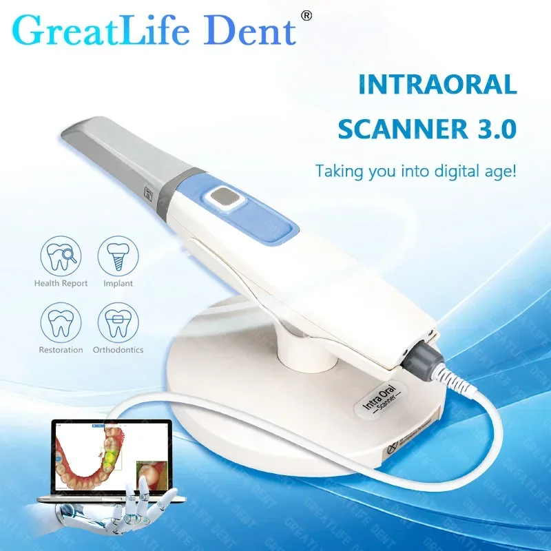 GreatLife DentDental Version 3.0 Pro Intraoral 3D Scanner 3D with Free Software CAD CMD Orthodontic Restoration CE ISO Approved