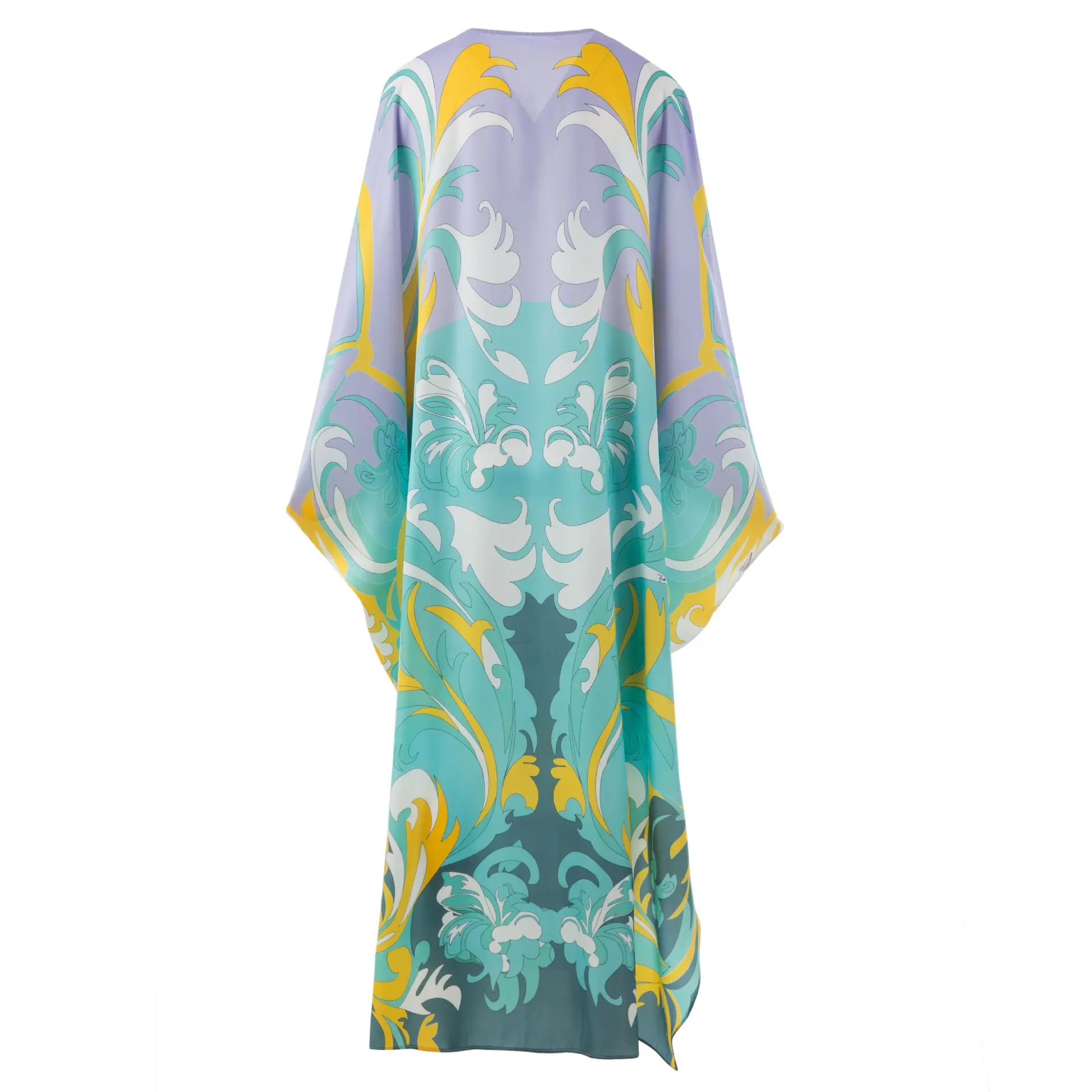 HIGH QUALITY Luxury Designer Women Kaftan Dress  Printed Long Maxi Silk Dresses For Women Runway Fashion 2024