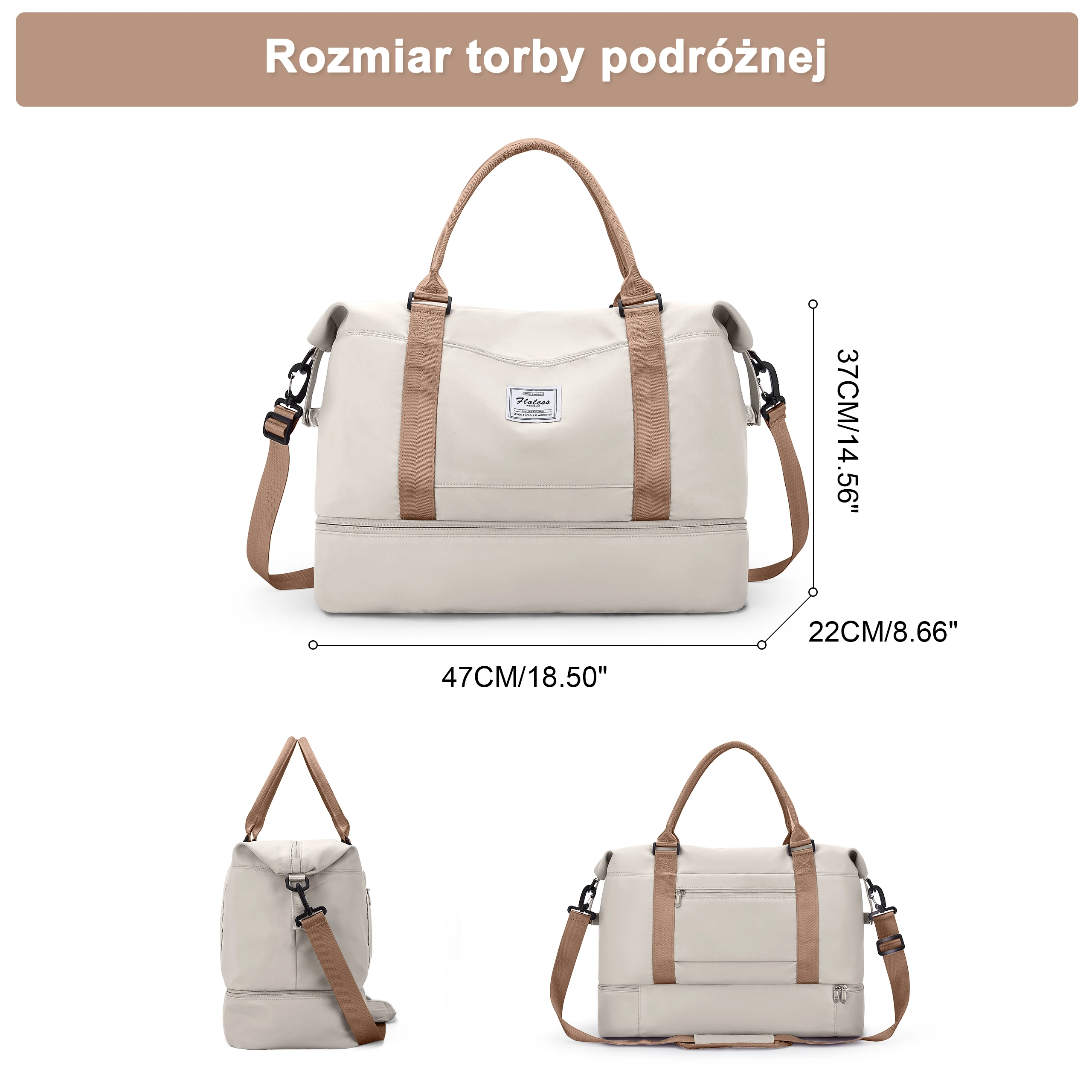 Weekender Bags for Women,Personal Item Travel Bag with Shoes Compartment,Overnight Travel Duffel Bag with Toiletry Bag