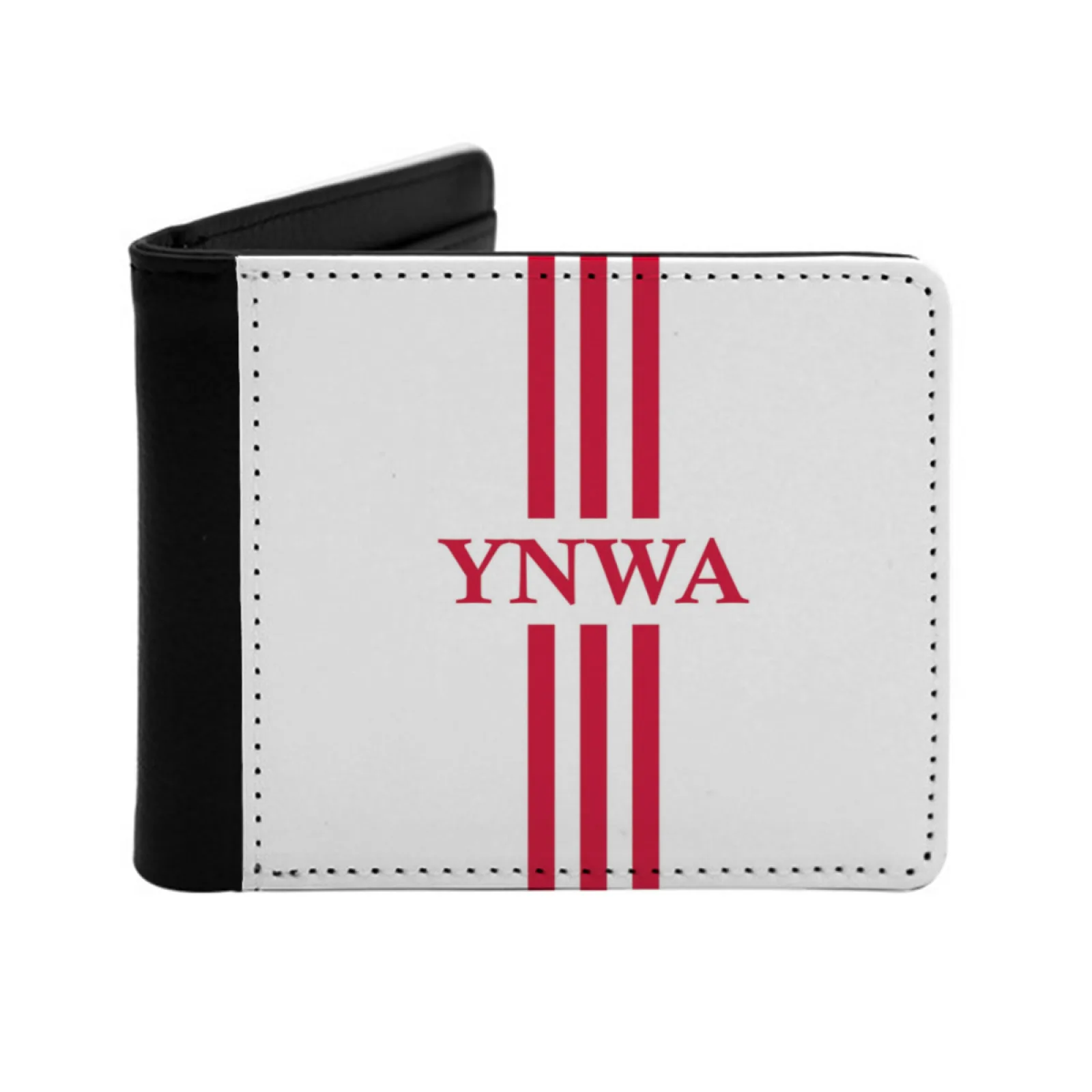 Ynwa Personalized Men's Leather Wallet Short Vintage Purse Credit Card Wallet Ynwa Football Club Anfield Merseyside Youll Never